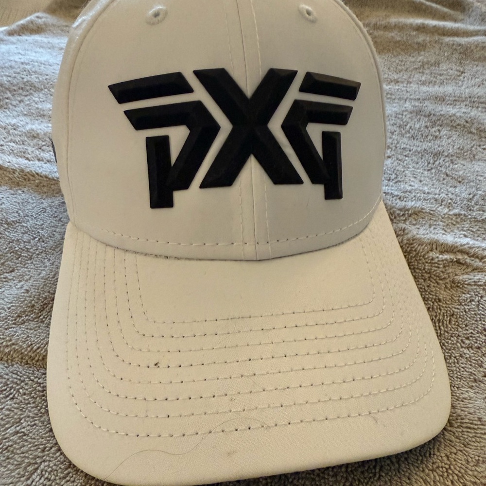PXG White and Black Logo Cap